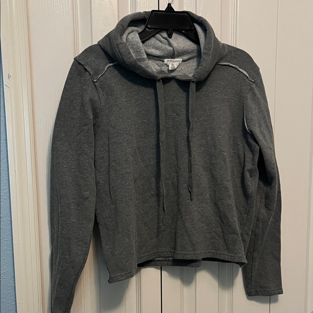 BCBG dark grey cropped hoodie. Size L